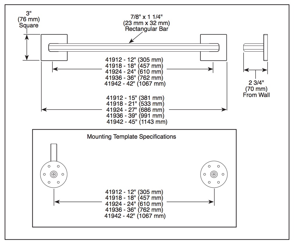 Delta 41918-CZ Angular Modern Grab Bar 