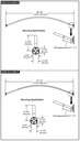 Delta 42205-SS 5' Curved Shower Rod With 6" Bow 