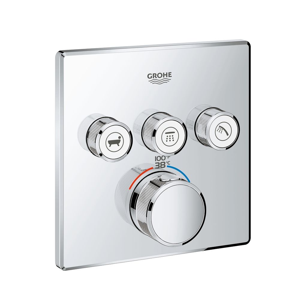 Grohe 29142000 Grohtherm SmartControl Triple Function Thermostatic Trim And Module Chrome 1
