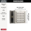 Delta 50150-SS-PR Surface Mount Body Spray