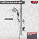 Delta 51308 Cassidy Slide Bar Handswr Round Trad. 3 Setting 