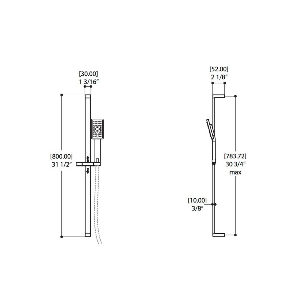 ALT 91282 Riga Thermostatic Shower System 2 Functions Chrome 2
