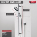 Delta 51361 Hand Shower 1.75 Gpm W/Slide Bar 4S 
