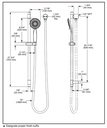 Delta 51361 Hand Shower 1.75 Gpm W/Slide Bar 4S 