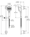 Delta 51386-PR 3-Setting Slide Bar Hand Shower