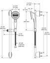 Delta 51386-SS-PR 3-Setting Slide Bar Hand Shower