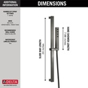 Delta 51567-KS-PR Slide Bar Hand Shower With H2Okinetic