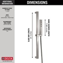Delta 51567-SS-PR Slide Bar Hand Shower With H2Okinetic