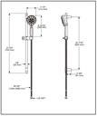 Delta 51584-PR 7-Setting Cleaning Slide Bar Shower 1.75