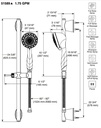 Delta 51589-RB Slide Bar Hand Shower 
