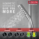 Delta 51799-PR 3-Setting H2Okinetic Slide Bar Handshower