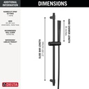 Delta 51808-BL Slide Bar Mount Hand Shower 1.75 Gpm