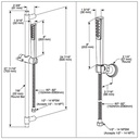 Delta 51808-BL Slide Bar Mount Hand Shower 1.75 Gpm