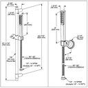 Delta 51808-CZ-PR Slide Bar Mount Hand Shower 1.75 Gpm