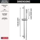 Delta 51808-PR Slide Bar Mount Hand Shower 1.75 Gpm