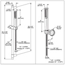 Delta 51808-PR Slide Bar Mount Hand Shower 1.75 Gpm