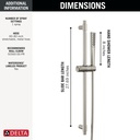 Delta 51808-SS-PR Slide Bar Mount Hand Shower 1.75 Gpm