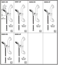 Delta 52001-DS Pb Pause Hs W/ 24" Wall Grab Bar, Slide, 60" Ext Hose 
