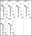 Delta 52003-DS Pb Pause Hand Shr W/ 36" Wall Gb, Slide, 60" Extendible Hose