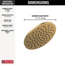 Delta 52158-CZ-PR Sh 1.75 Gpm Raincan 12" 1S Metal Champagne Bronze