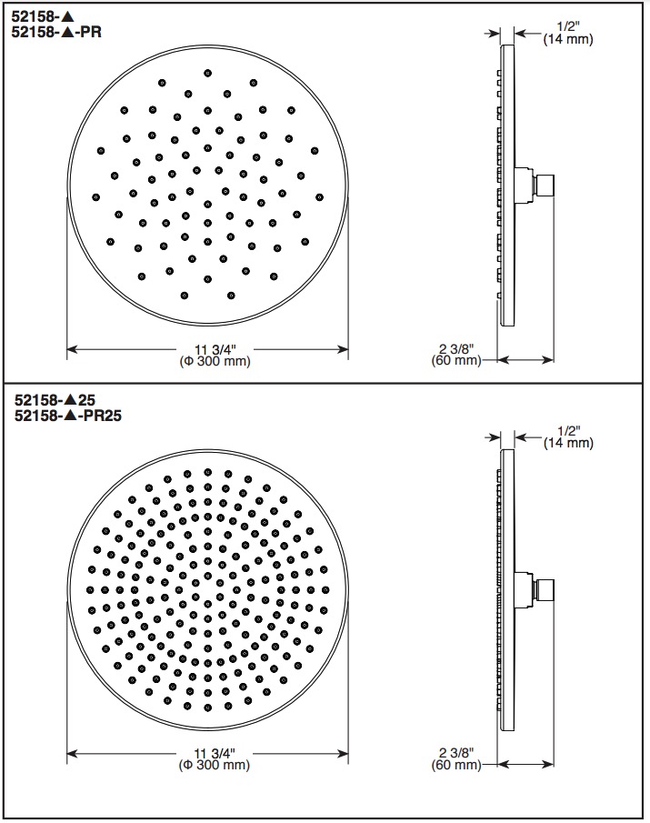 Delta 52158-PR Raincan Single-Setting 12" Metal