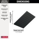 Delta 52159-BL Raincan Single-Setting 12" Metal Matte Black