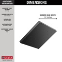 Delta 52161-BL H2Okinetic Ultrasoak 12" Shower Head Matte