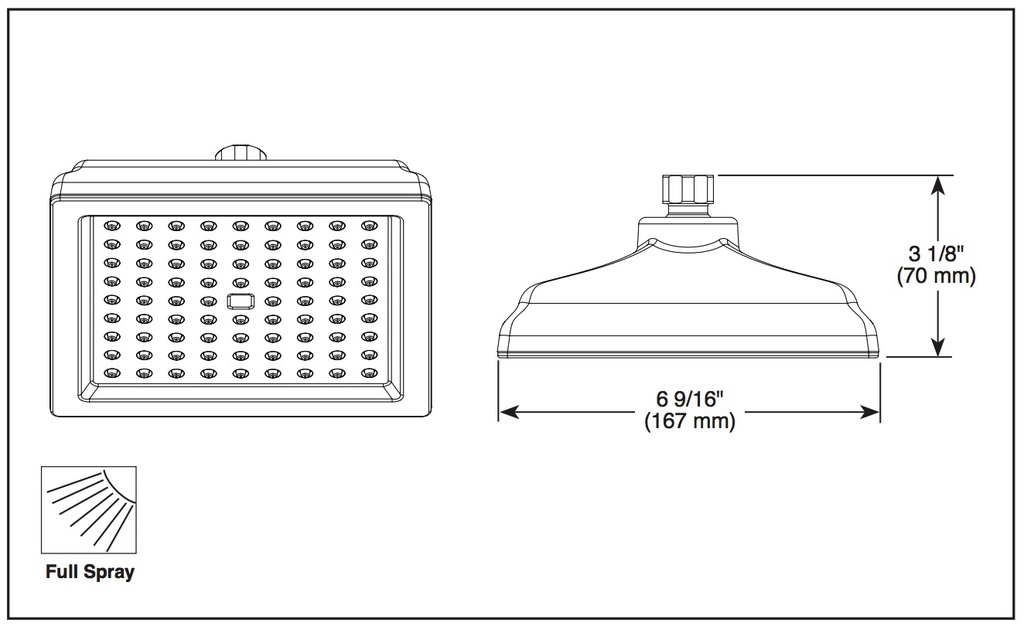 Delta 52283 Raincan Single Setting Showerhead 