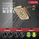 Delta 52460-CZ-PR H2Okinetic 4-Setting Shower H Ead With Ultrasoak