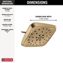 Delta 52460-CZ-PR H2Okinetic 4-Setting Shower H Ead With Ultrasoak