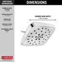 Delta 52460-PR H2Okinetic 4-Setting Shower H Ead With Ultrasoak