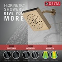 Delta 52484-CZ-PR H2Okinetic 4-Setting Shower H Ead With Ultrasoak