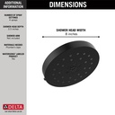 Delta 52488-BL H2Okinetic 4-Setting Shower Head Matte Black