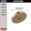 Delta 52488-CZ-PR H2Okinetic 4-Setting Shower H Ead With Ultrasoak