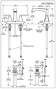 Delta 2564-BLMPU-DST Ashlyn Two Handle Centerset Lavatory Faucet 