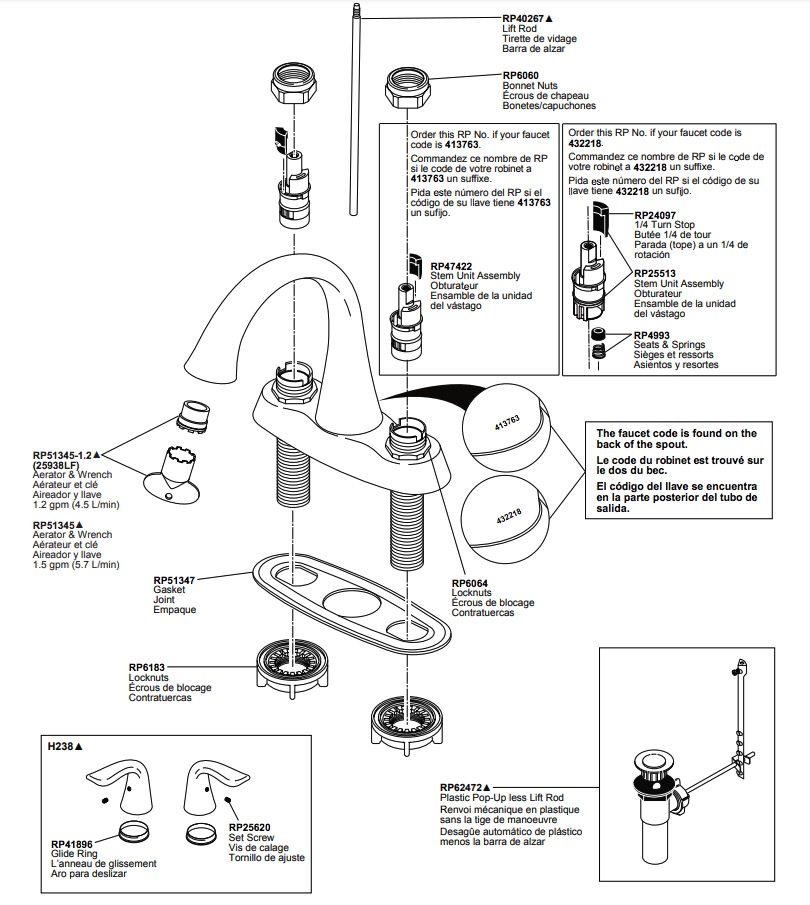 Delta 25938LF Lahara Two Handle Centerset Lavatory Faucet 