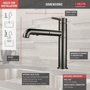 Delta 4159-KS-DST Trinsic Single Handle Pull-Out Kitchenfaucet 
