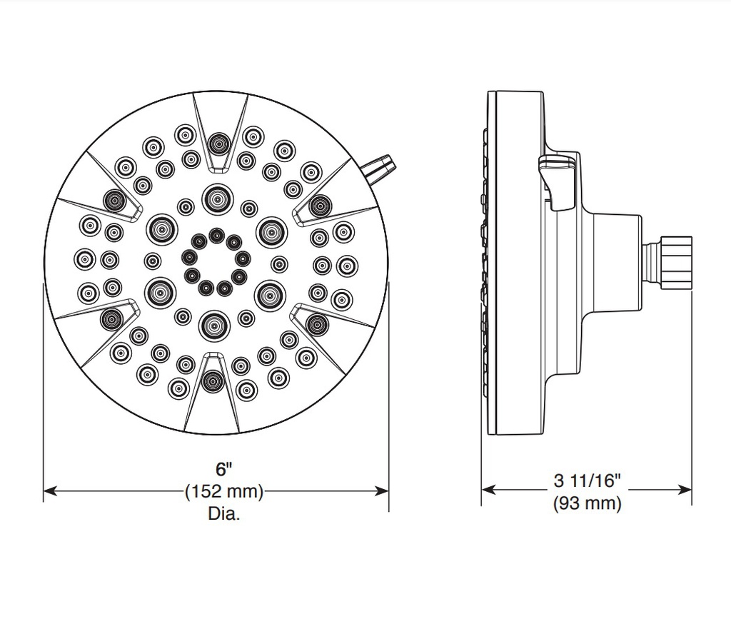 Delta 52535 Universal Showering Shower Head 1.75 Gpm 5-Setting