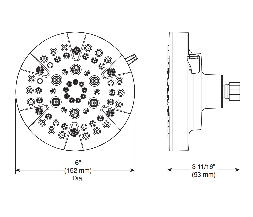 Delta 52535-BL Universal Showering Shower Head 1.75 Gpm 5-Setting