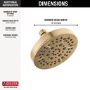 Delta 52535-CZ Universal Showering Shower Head 1.75 Gpm 5-Setting