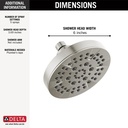 Delta 52535-SS Universal Showering Shower Head 1.75 Gpm 5-Setting