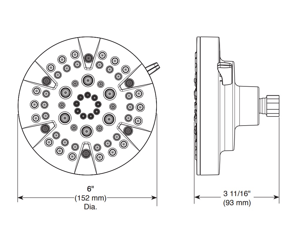 Delta 52535-SS Universal Showering Shower Head 1.75 Gpm 5-Setting