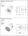 Delta 52653-PK Fluidics Technology 1.5 Gpm Shr Head, Metal Ball Connector 