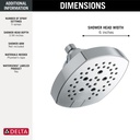 Delta 52663 5-Setting H2Okinetic Shower Head 