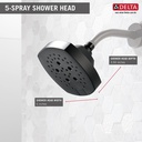 Delta 52663-BL 5-Setting H2Okinetic Shower Head 
