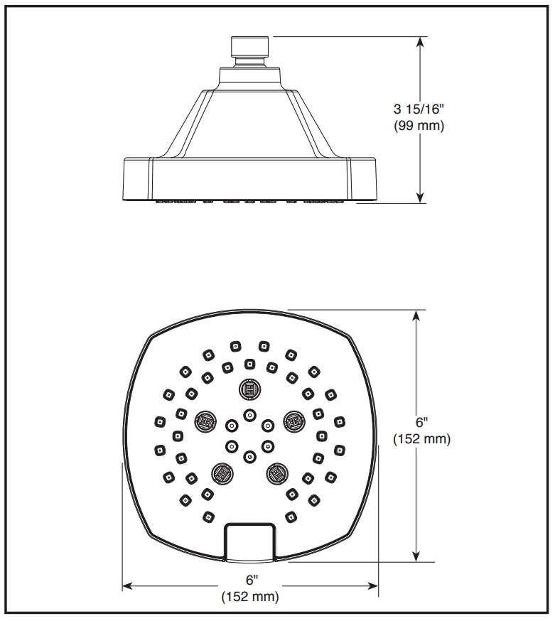 Delta 52663-BL 5-Setting H2Okinetic Shower Head 
