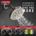 Delta 52663-SS 5-Setting H2Okinetic Shower Head 