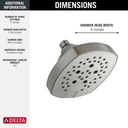 Delta 52663-SS 5-Setting H2Okinetic Shower Head 