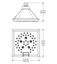 Delta 52664-KS-PR 5-Setting H2Okinetic Ang Mod Raincan