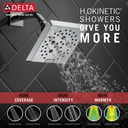 Delta 52664-PR 5-Setting H2Okinetic Ang Mod Raincan Chrome
